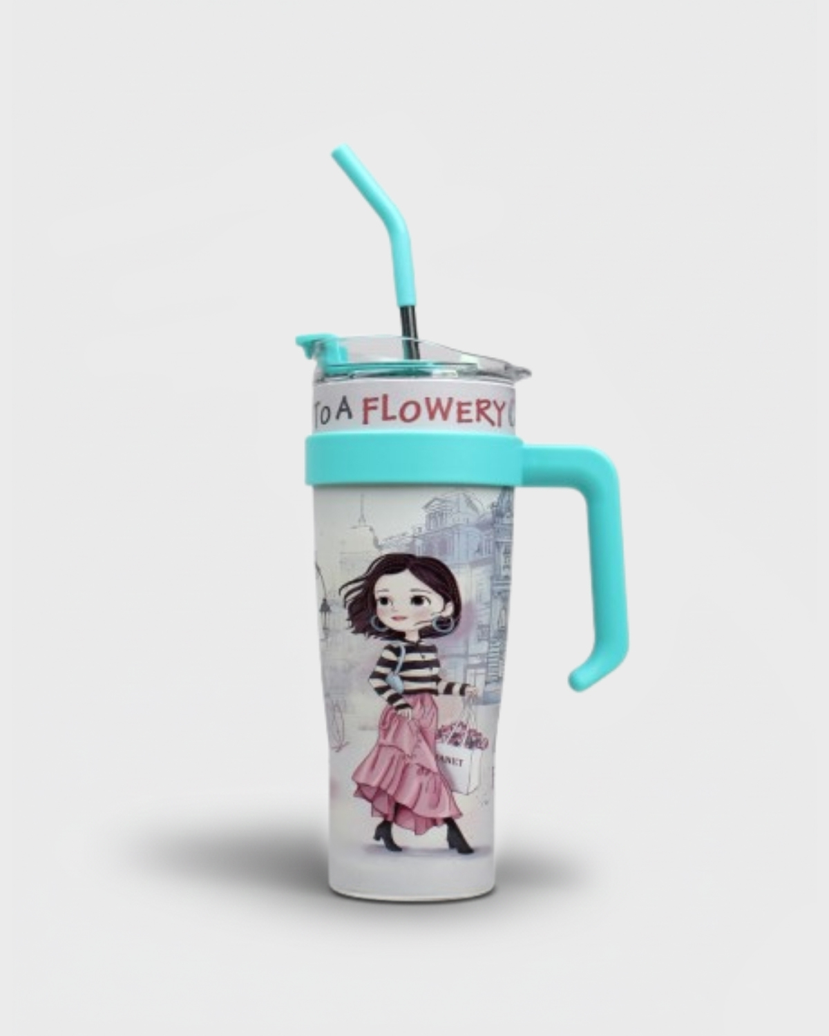 henney bear - JC-002-FLOWERY CITY Sticla Termica JC-002-Flowery City - imagine 1